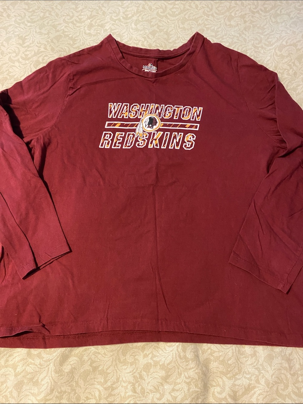 VINTAGE WASHINGTON REDSKINS TEE Men XL XXL Women 1X 2X L/S Preowned 52” Chest